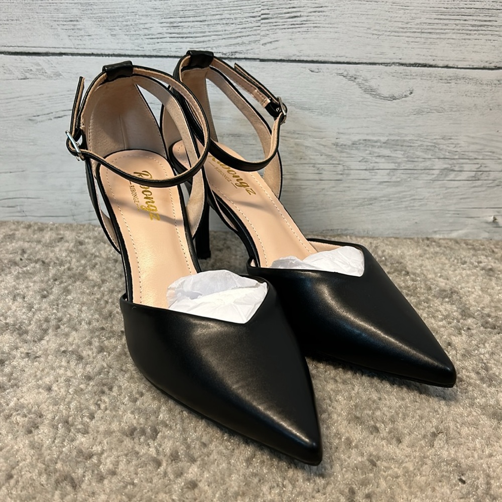 NWT Woman’s Pointed Toe Strappy High Heel Shoes - Picture 9 of 11